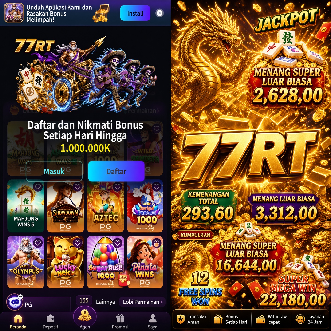 77RT - Portal Hiburan Game Online Mobile Resmi & Terpercaya