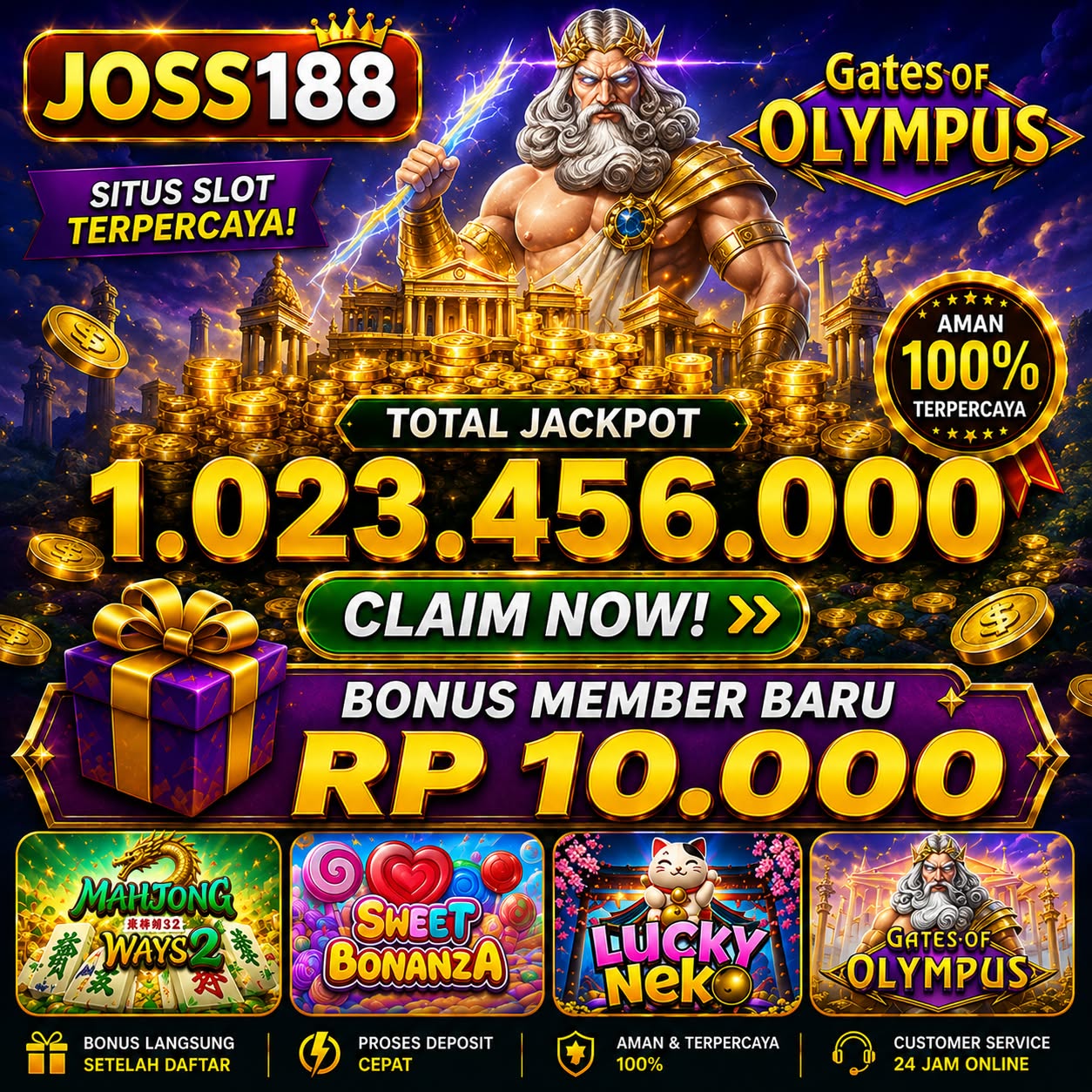 JOSS188 - Dowdload & Install Aplikasi Slot Asli Minimal Bet 400 Perak
